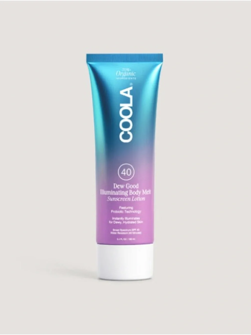 COOLA Women’s Organic Dew Good Illuminating Body Melt Sunscreen Lotion—SPF 40